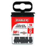 2 in. #2 Phillips Drive Bits (15-Pack)