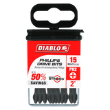 2 in. #2 Phillips Drive Bits (15-Pack)