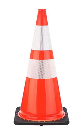 28 Inch Orange Traffic Cones with 6 4 Collar - Onsite Concrete Supply