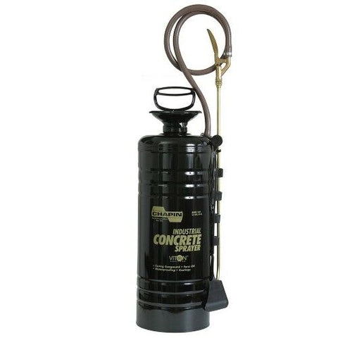 3.5 gal Ind Viton Concrete Funnel Top Sprayer, Black, 24 in Wand, 48 in Hose - Onsite Concrete Supply