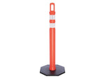 42 Ring Loop Traffic Delineator Post with 15 LB PVCBase - Onsite Concrete Supply