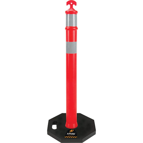 42 T-Top Delineator Post with 15 LB PVC Base - Onsite Concrete Supply