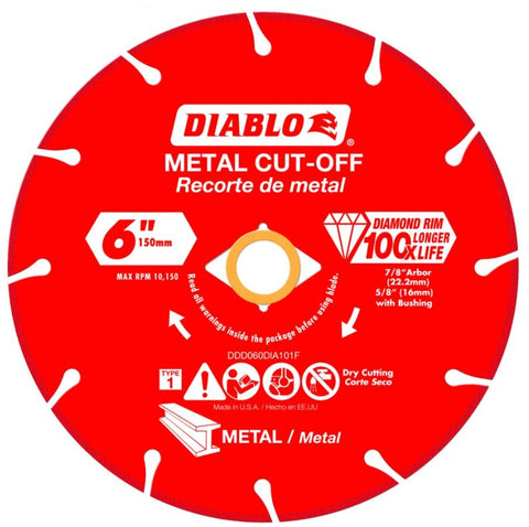 6 in. Diamond Metal Cut-Off Blade - Onsite Concrete Supply