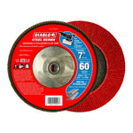 7 in. Steel Demon Flap Disc 60 Grit with Hub - Onsite Concrete Supply