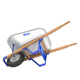 TRADE TOUGH? STEEL TRAY WHEEL BARROW - 6 CU FT - SINGLE RIBBED TIRE - STEEL HANDLE - Onsite Concrete Supply