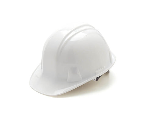 White Hard Hat - 4 Point Pin Lock Suspension - Onsite Concrete Supply